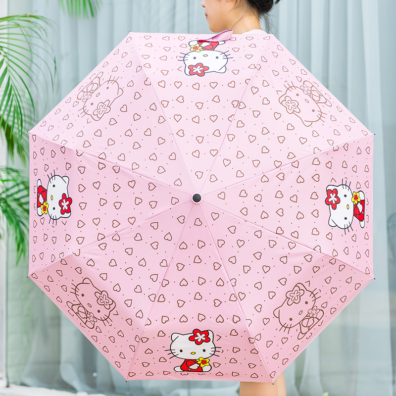 Kitty猫可爱学生铅笔伞迷你便携儿童折叠遮太阳伞防晒女晴雨伞在类目 居家日用, 伞/雨具/防雨/防潮, 伞中 - 来自Buy2taobao.com提供专业的淘宝代购服务