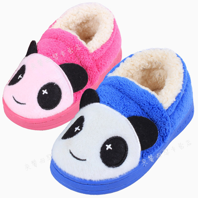 Children's shoes stuffed bag with cute children's slippers shoes slippers children boys and girls winter shoes slip