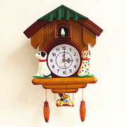 小鸟报时钟表挂钟客厅现代简约创意时钟静音，石英钟表卡通布谷鸟