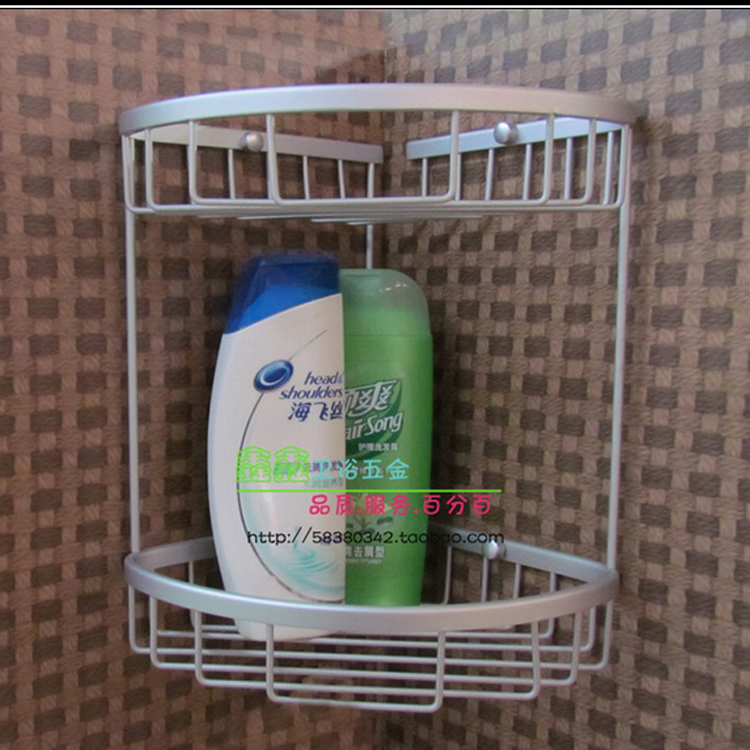 Space aluminum TOILET Shower Room Waterproof rust double-deck Tripod Shelf Corner basket Special Offerin the Decoration main material , Toiletries , Bathroom Hardware/Pendant , Bathroom Jiaojia category - from Buy2taobao.com to provide professional Taobao agent buy service