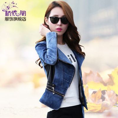 <em>杭依阁</em>2014秋装新款夹克<em>短外套</em>牛仔外套潮女