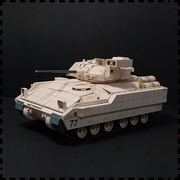 美国m2a2布雷德利步兵战车纸，模型143装甲车，模型拼装手工纸艺diy
