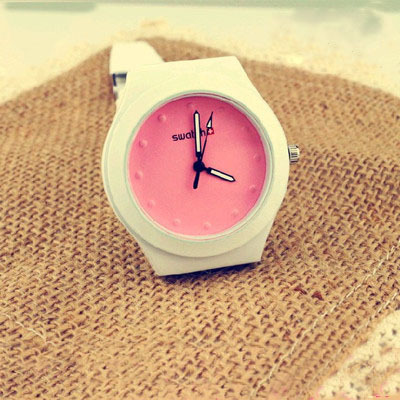 标题优化:果冻手表韩国女学生清新可爱创意简约手表