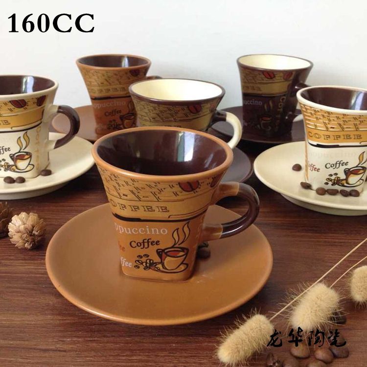 创意欧式咖啡杯碟套装黄茶杯马克杯拿铁卡布奇诺陶瓷杯子家用水杯|ruв категории посуда, кофе, кофе - от Buy2taobao.com для оказания профессиональной услуги покупки агента Taobao