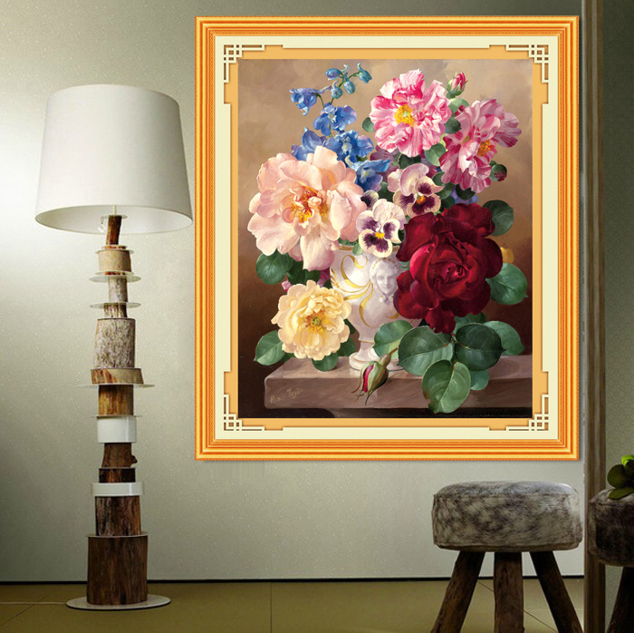 蒙娜丽莎十字绣花瓶红玫瑰风景花卉油画风格春娇百媚新款客厅挂画在类目 居家布艺, 十字绣及工具配件, 十字绣套件中 - 来自Buy2taobao.com提供专业的淘宝代购服务