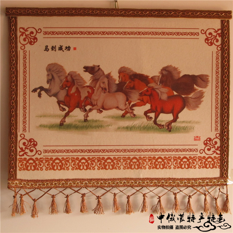 蒙古毡画羊毛毡画烫画挂毯羊毛画工艺装饰品彩色挂画内蒙古毡画|ruв категории Ручная работа, национальных меньшинств, в особенности ремесла, монгольский спецификой, Монголия кожа картину - от Buy2taobao.com для оказания профессиональной услуги покупки агента Taobao