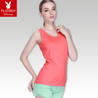 花花公子夏季跨栏工字背心女士吊带衫全棉大码修身纯棉打底小背心