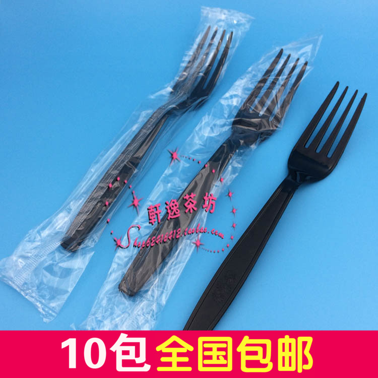 disposable black thickening Independent packing Fork Seven inches Western fork Cake fork Spaghetti Pizza 100 individualin the Tableware , Tableware , Fork/Spoon/Chopsticks set category - from Buy2taobao.com to provide professional Taobao agent buy service