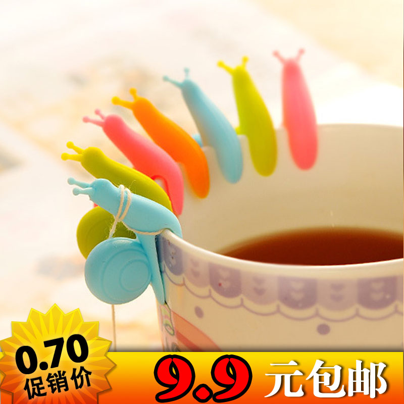 韩国糖果色可爱蜗牛茶包挂 杯子区分夹硅胶茶袋挂拉茶包器单个|ruв категории посуда, чайный сервиз, другие - от Buy2taobao.com для оказания профессиональной услуги покупки агента Taobao