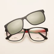 磁铁套镜偏光夹片超轻超弹性TR90时尚近视眼镜架一副眼镜两种功能