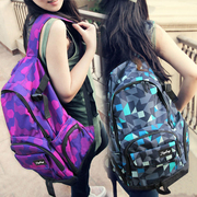 jty双肩包女韩版时尚潮流初，中学生书包男帆布电脑大容量旅行背包