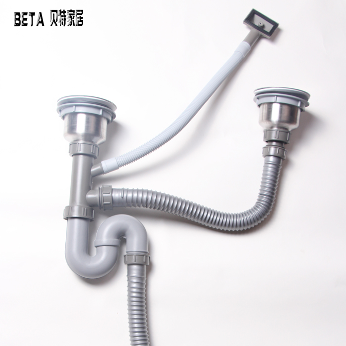 厨房单/双水槽304全不锈钢下水器管套装 洗菜盆下水配件防臭套装|msdalam kategori keluarga memasang ibu, dapur, aksesori sink, sink pengetus pinggan mangkuk - dari Buy2taobao.com untuk memberikan perkhidmatan ejen Taobao profesional membeli