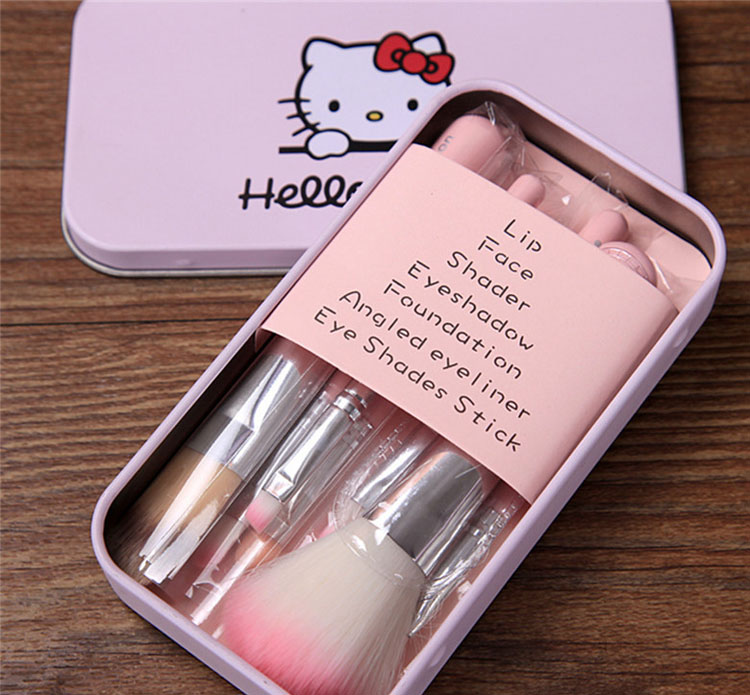 hello kitty化妆刷7件套装腮红刷铁盒彩妆工具刷子粉刷唇刷 包邮|msdalam kategori Alat solek/minyak wangi/kecantikan, Alat-alat Kecantikan, Solek set berus - dari Buy2taobao.com untuk memberikan perkhidmatan ejen Taobao profesional membeli