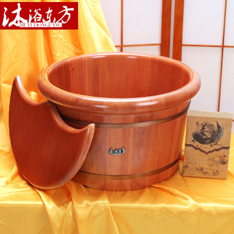 沐浴东方进口红橡木桶 洗脚桶 足浴桶 泡脚木桶泡脚盆特价包邮