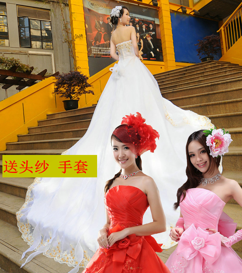 天使新娘婚纱礼服2017韩版拖尾抹胸新娘冬季绑带大红色公主婚纱|msdalam kategori Butik wanita / wanita, perkahwinan/Cheongsam/pakaian, perkahwinan - dari Buy2taobao.com untuk memberikan perkhidmatan ejen Taobao profesional membeli