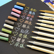 油漆笔签字水性环保记号笔，diy相册黑卡纸手绘专用金属笔10支