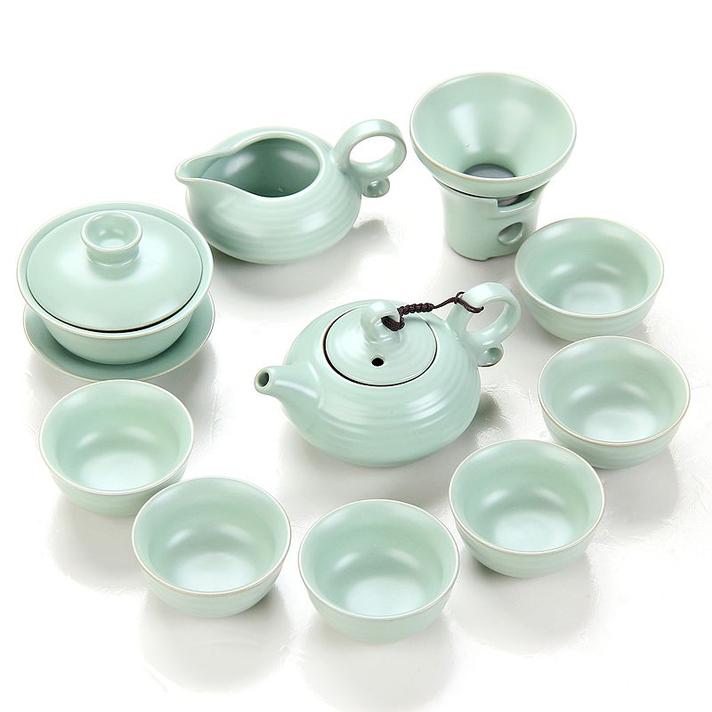 茗峰 汝窑功夫茶具套装 陶瓷茶具开片 汝窑茶具套装 汝窑整套茶具|ruв категории посуда, чайный сервиз, кунг - Фу, чайный сервиз - от Buy2taobao.com для оказания профессиональной услуги покупки агента Taobao