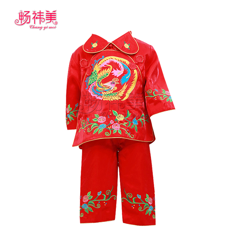 女童唐装春秋装儿童套装中国风百天周岁凤凰百日服装喜庆红色礼服在类目 童装/婴儿装/亲子装, 儿童旗袍/唐装/民族服装, 唐装中 - 来自Buy2taobao.com提供专业的淘宝代购服务