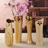 欧式陶瓷金色花瓶电镀工艺品客厅，装饰摆件磨砂简约现代可装水