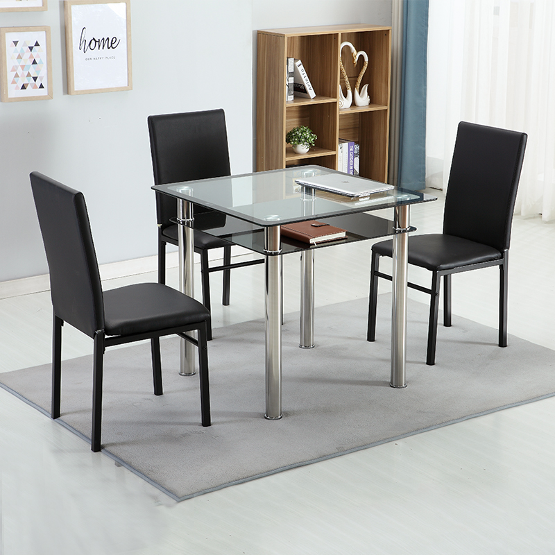 Small apartment Toughened glass Front Negotiate Side table Simplicity modern Square Having dinner Table dining table and chair combinationin the Business/Office Furniture , Office Furniture , Desk , Conference table category - from Buy2taobao.com to provide professional Taobao agent buy service