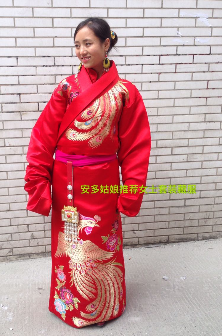 西藏藏族精致藏服藏装藏式女式红色凤凰套装新娘装婚礼低价 藏袍在类目 女装/女士精品, 唐装/民族服装/舞台服装, 民族服装/舞台装中 - 来自Buy2taobao.com提供专业的淘宝代购服务