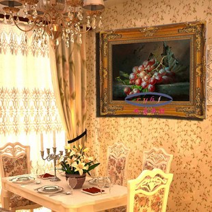 定制欧式古典静物水果喷绘仿真油画花卉客餐厅玄关过道装饰有框画