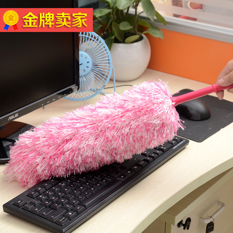 家用超细纤维一体式除尘掸车用空调扫仿鸡毛掸子灰尘清洁掸工具