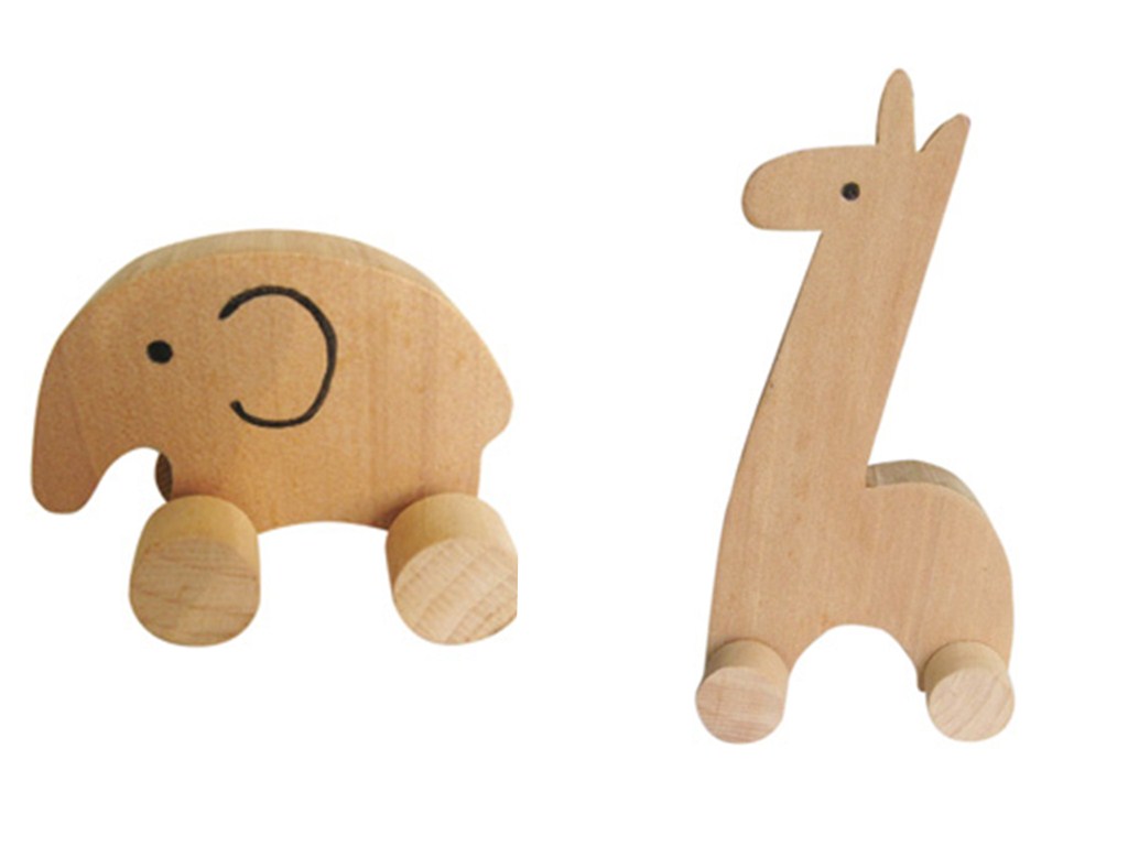 ZAKKA风格日式原木手工萌萌哒动物模型摆件可爱长颈鹿大象木块