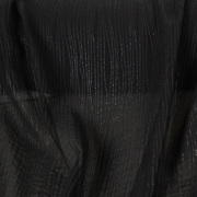 韩国进口黑色不规则烫印，竖条纹雪纺面料中透垂感好衬衣连衣裙布料