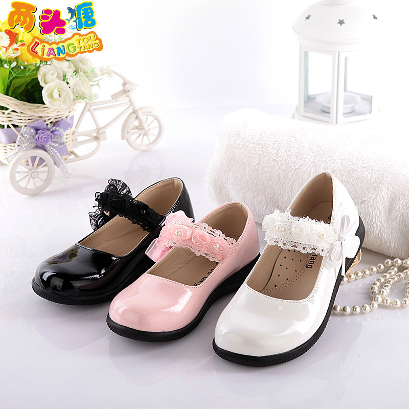 Girls' Shoes Flower girl show Etiquette children student Soft leather shoes Spring and autumn season Korean Edition lace 61 showin the Shoes/Baby Shoes/Parent-child shoes , Leather shoes category - from Buy2taobao.com to provide professional Taobao agent buy service