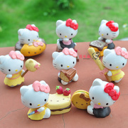 8款Sanrio 盒装KT凯蒂猫巧克力派对蛋糕Hello kitty 公仔模型摆件