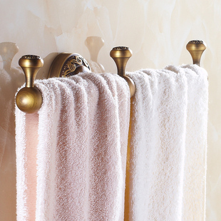 仿古卫生间 欧式毛巾架 卧室毛巾杆全铜 古铜单杆浴室卫浴挂件