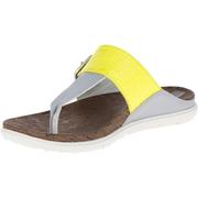 merrell迈乐夹趾拖鞋，女夏季平跟皮面，软木黄色j03740美国直邮
