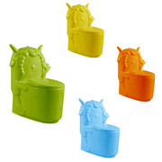 定制幼儿园彩色陶瓷抽水马桶，卫生间小孩座便器，儿童直冲式连体坐便