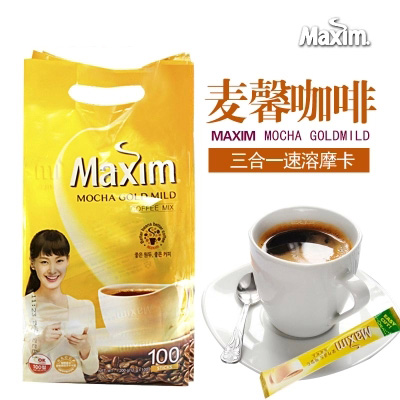 韓國麥馨Maxim摩卡咖啡三合壹100條禮盒裝進口咖啡粉速溶食品包郵在類目 咖啡/麥片/衝飲, 速溶咖啡/咖啡豆/粉, 速溶咖啡中 - 來自Buy2taobao.com提供專業的淘寶代購服務