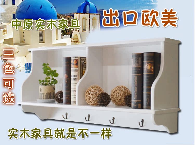 Mediterranean Sea solid wood Shelf American style rural A partition Wall hanging European style solid wood bookshelf Hanging Shower Room Shelfin the Residential furniture , Shelf , Shelf/Shelf category - from Buy2taobao.com to provide professional Taobao agent buy service