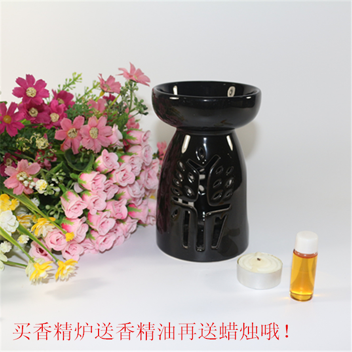 简约现代纯手工镂空黑色香精炉家居美容院摆件摆设送蜡烛送香精油|ruв категории Домашний быт, Ароматерапия печь - от Buy2taobao.com для оказания профессиональной услуги покупки агента Taobao