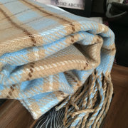 寻寻觅觅的清雅格子围巾!日本订单仿羊绒，厚实手感双面格子+纯色