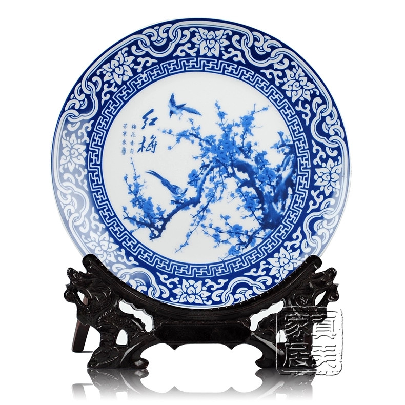 特價促銷景德鎮陶瓷裝飾擺件看盤挂盤果盤新款青花瓷禮品盤子在類目 家居飾品, 裝飾器皿, 裝飾坐盤/掛盤中 - 來自Buy2taobao.com提供專業的淘寶代購服務