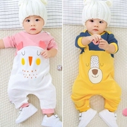 4八5个月宝宝衣服男半s岁女宝宝外穿纯棉婴儿连体超洋气秋装薄款