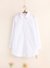 春季韩版清新学院风格子修身中长款长袖女式白色衬衫衬衣连衣裙潮