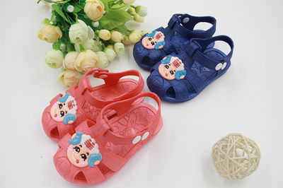 【天天特价】儿童包头塑料凉鞋软底卡通宝宝婴儿学步防滑男女童鞋