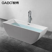 qc观博gabo家用亚克力，浴缸小户型1.5米独立式浴盆泡澡缸6814