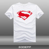 sodepp蝙蝠侠大战超人超人，撕裂版标志，电影t恤全棉短袖