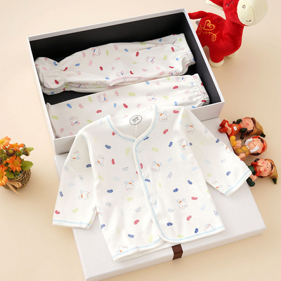 包邮新生儿衣服0-3个月春秋衣纯棉薄 初生婴儿内衣新生儿内衣套装