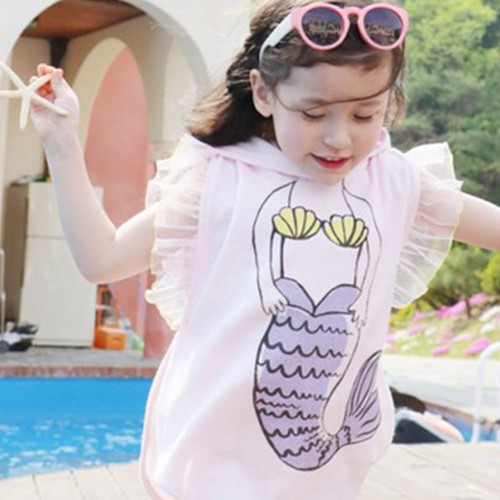 新款女童2019夏装 中小童美人鱼沙滩浴衣浴袍浴巾 儿童游泳罩衫|msdalam kategori Kanak-kanak/Bayi/Keluarga dipasang, pakaian kanak-kanak di rumah, jubah mandi - dari Buy2taobao.com untuk memberikan perkhidmatan ejen Taobao profesional membeli