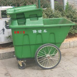 环卫小区物业保洁车塑料垃圾车 400L升清洁车
