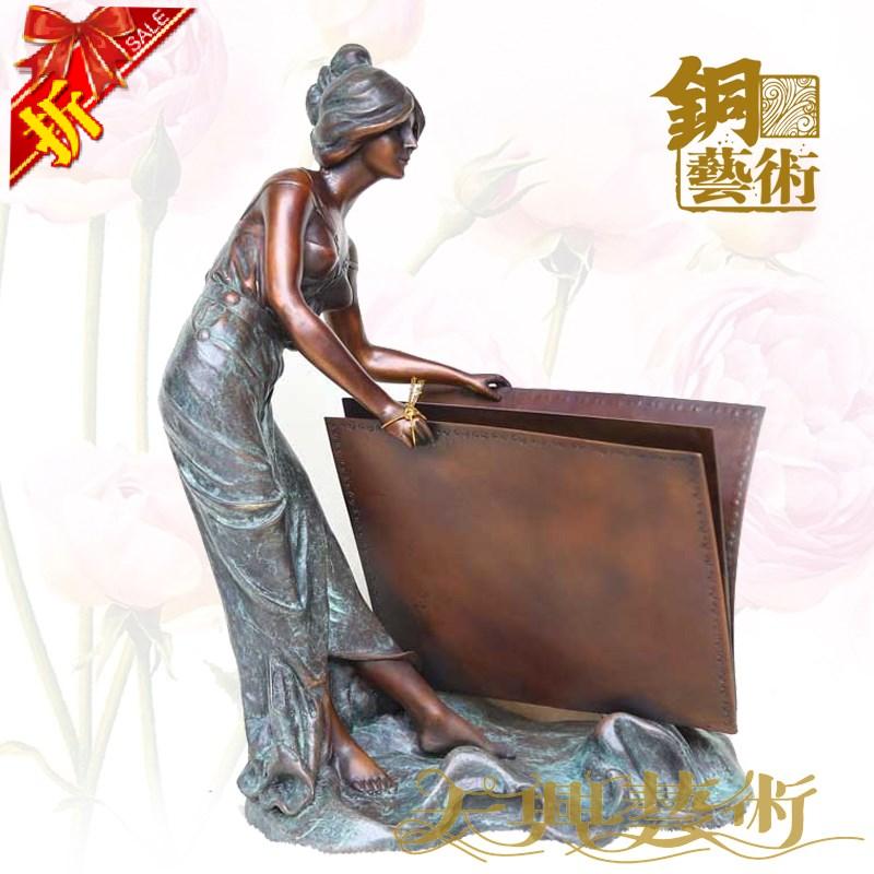 Reading maiden Pure copper Decoration crafts Bronze sculpture Living room decorations Open Houses Decoration 44in the Home accessories , Decoration category - from Buy2taobao.com to provide professional Taobao agent buy service