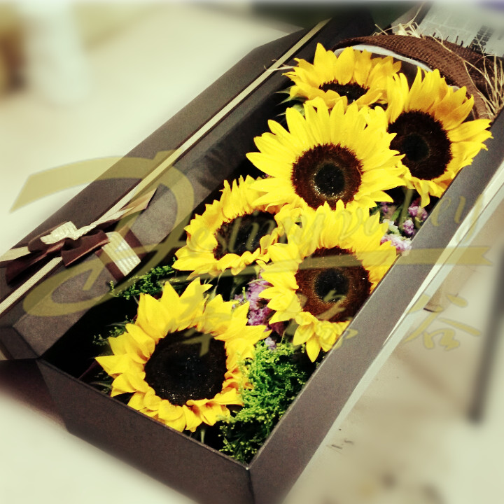 Real shot!Sunflower flower Gift box Mother's Day Father's Day graduation gift Beijing flower City courierin the Flower delivery/Flowers simulation/Plants gardening , Flower delivery(City) category - from Buy2taobao.com to provide professional Taobao agent buy service