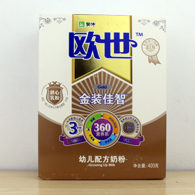 上下架计划:欧式蒙牛 金装佳智3段婴儿配方奶粉400克盒装 14年新货 2盒包邮